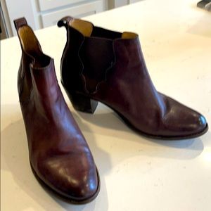 Fry brown leather ankle boots. Size 9 1/2